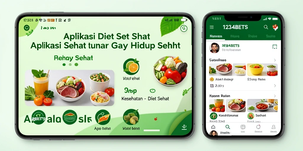 Tampilan antarmuka aplikasi 1234BETS untuk diet sehat.