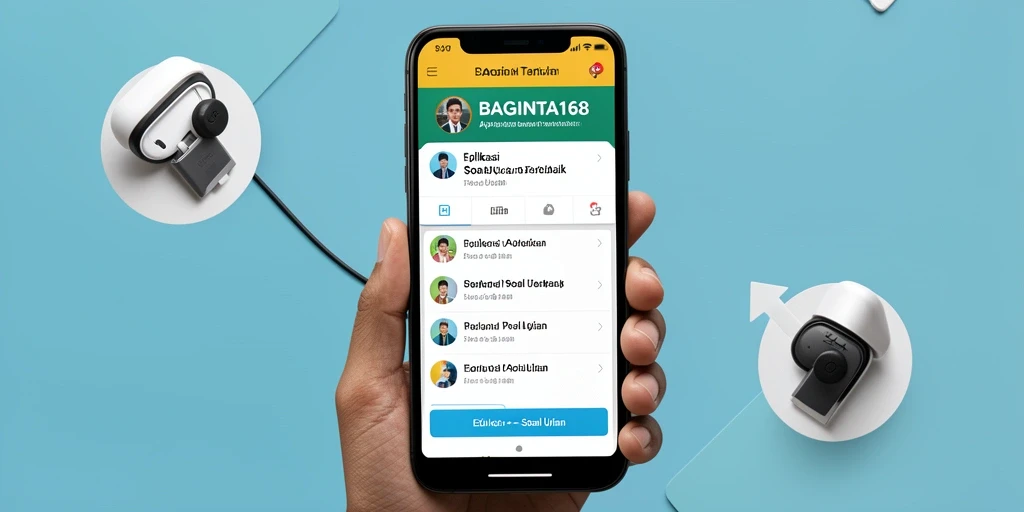 Tampilan antarmuka BAGINTA168 dengan berbagai soal ujian.