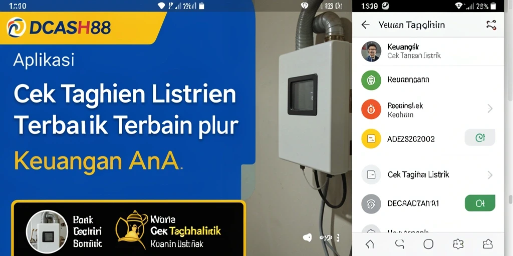 Screenshot IDCASH88 menampilkan antarmuka cek tagihan listrik yang sederhana.