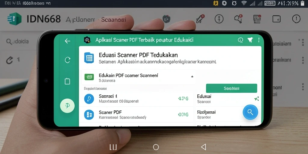 Tampilan antarmuka aplikasi IDN668 yang sederhana dan fungsional.
