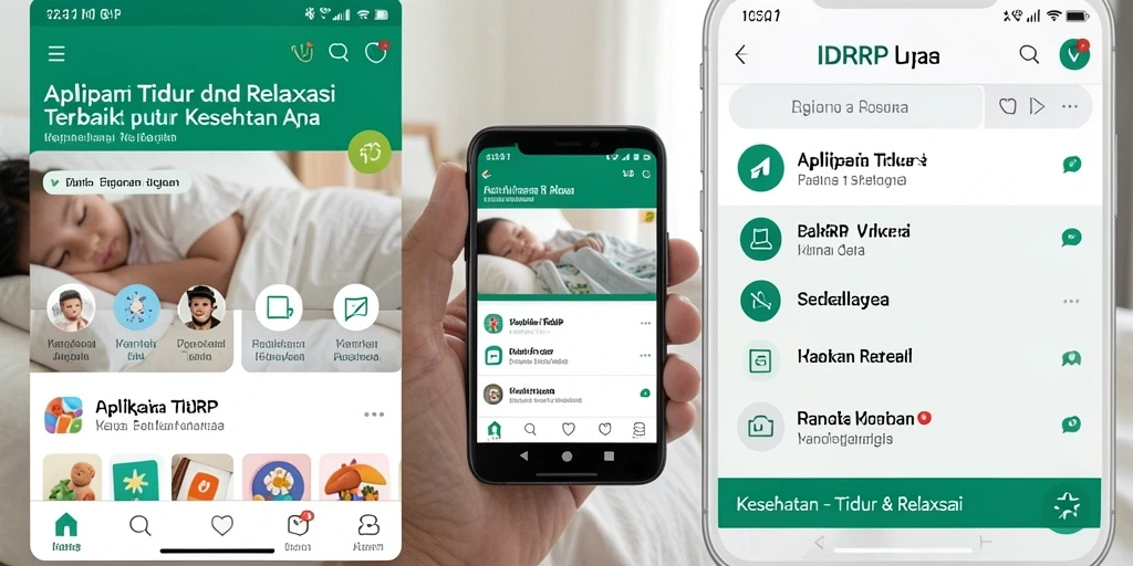 Screenshot antarmuka utama IDRRP dengan fitur Tidur & Relaksasi.
