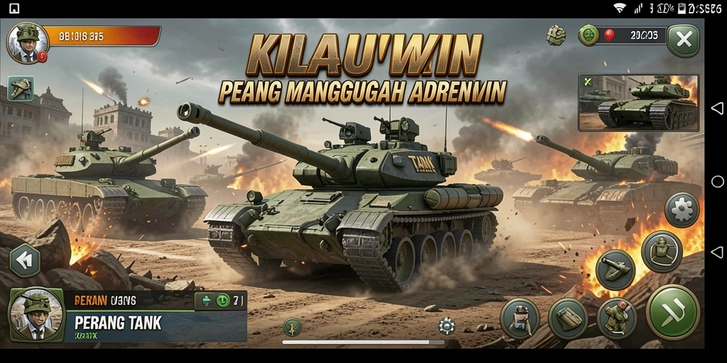 Antarmuka KILAUWIN saat pertempuran tank yang memukau.