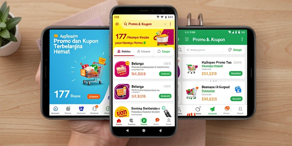 Antarmuka aplikasi L777 menampilkan berbagai kupon dan promo menarik.