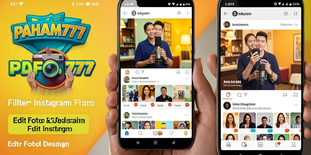 Tampilan antarmuka PAHAM777 dengan berbagai pilihan filter Instagram.