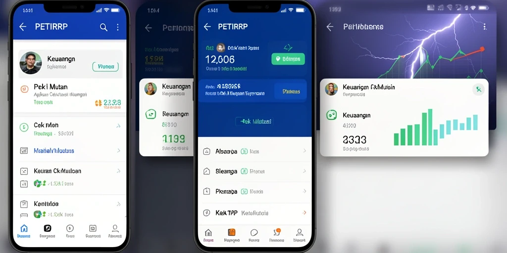 Antarmuka PETIRRP yang intuitif untuk cek mutasi keuangan.