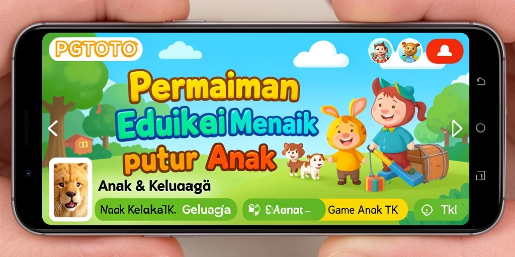 Antarmuka PGTOTO yang ceria dan interaktif untuk anak-anak.