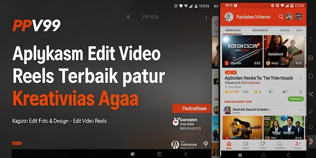 Antarmuka PPV99 yang sederhana untuk Edit Video Reels.