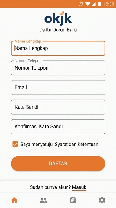 Cara Mudah Membuat Akun Baru okjk di Android